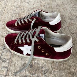 Golden Goose low top res velvet sneakers